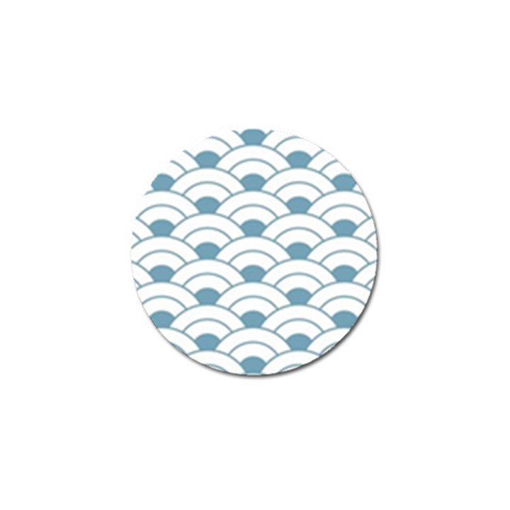 art deco teal white Golf Ball Marker