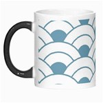 art deco teal white Morph Mugs Left