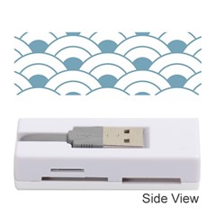 Art Deco Teal White Memory Card Reader (stick)  by NouveauDesign