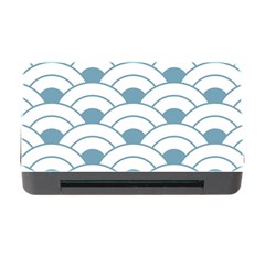 Art Deco Teal White Memory Card Reader With Cf by NouveauDesign