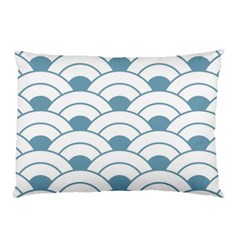 Art Deco Teal White Pillow Case (two Sides) by NouveauDesign