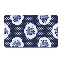 Shabby Chic Navy Blue Magnet (rectangular) by NouveauDesign