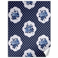 Shabby Chic Navy Blue Canvas 36  X 48   by NouveauDesign