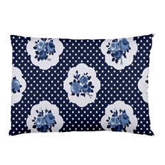 Shabby Chic Navy Blue Pillow Case by NouveauDesign