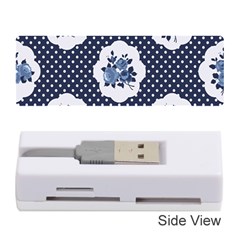 Shabby Chic Navy Blue Memory Card Reader (stick)  by NouveauDesign