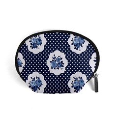 Shabby Chic Navy Blue Accessory Pouches (small)  by NouveauDesign