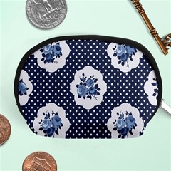 Shabby Chic Navy Blue Accessory Pouches (medium)  by NouveauDesign