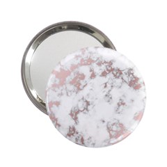 pure and beautiful white marple and rose gold, beautiful ,white marple, rose gold,elegnat,chic,modern,decorative, 2.25  Handbag Mirrors