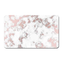 Pure And Beautiful White Marple And Rose Gold, Beautiful ,white Marple, Rose Gold,elegnat,chic,modern,decorative, Magnet (rectangular) by NouveauDesign