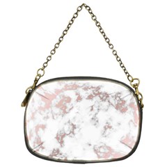 pure and beautiful white marple and rose gold, beautiful ,white marple, rose gold,elegnat,chic,modern,decorative, Chain Purses (One Side) 