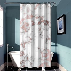 pure and beautiful white marple and rose gold, beautiful ,white marple, rose gold,elegnat,chic,modern,decorative, Shower Curtain 36  x 72  (Stall) 