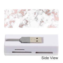 pure and beautiful white marple and rose gold, beautiful ,white marple, rose gold,elegnat,chic,modern,decorative, Memory Card Reader (Stick) 