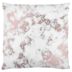 pure and beautiful white marple and rose gold, beautiful ,white marple, rose gold,elegnat,chic,modern,decorative, Large Cushion Case (One Side)