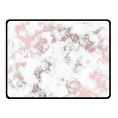 pure and beautiful white marple and rose gold, beautiful ,white marple, rose gold,elegnat,chic,modern,decorative, Double Sided Fleece Blanket (Small) 