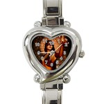 Wonderful Fantasy Women With Mask Heart Italian Charm Watch Front