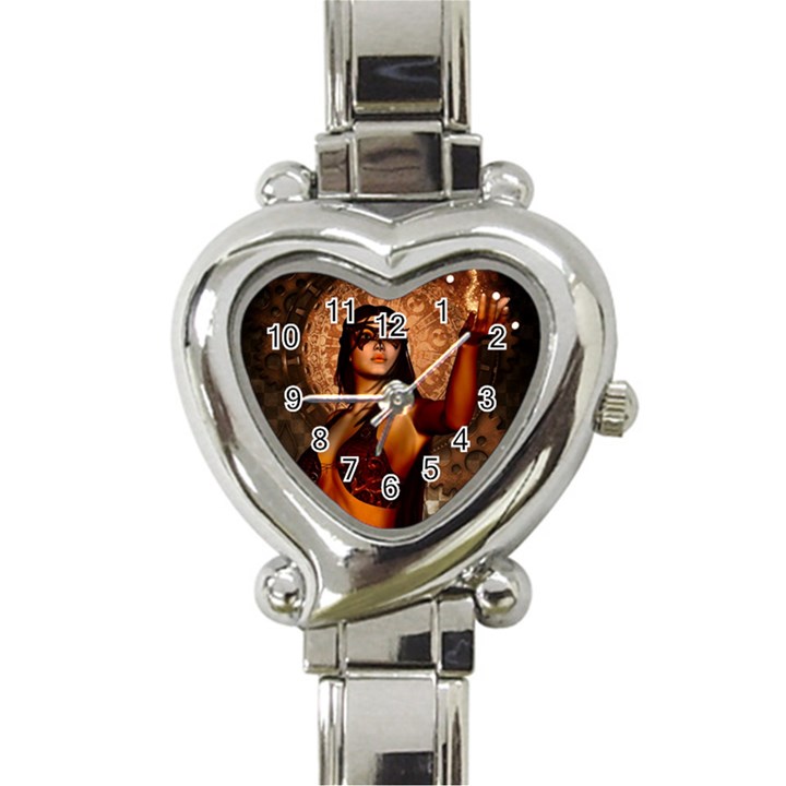 Wonderful Fantasy Women With Mask Heart Italian Charm Watch