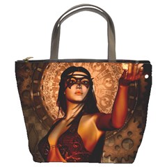 Wonderful Fantasy Women With Mask Bucket Bags by FantasyWorld7