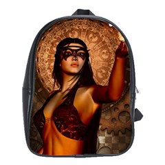 Wonderful Fantasy Women With Mask School Bag (xl) by FantasyWorld7