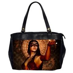 Wonderful Fantasy Women With Mask Office Handbags (2 Sides)  by FantasyWorld7