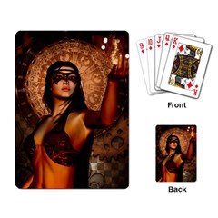 Wonderful Fantasy Women With Mask Playing Card by FantasyWorld7