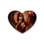 Wonderful Fantasy Women With Mask Heart Coaster (4 pack)  Front