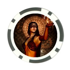 Wonderful Fantasy Women With Mask Poker Chip Card Guard by FantasyWorld7