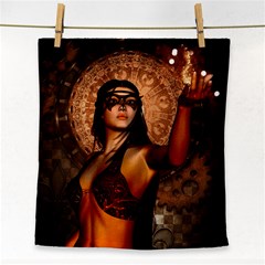 Wonderful Fantasy Women With Mask Face Towel by FantasyWorld7