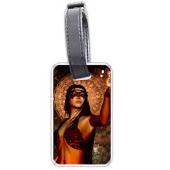 Wonderful Fantasy Women With Mask Luggage Tags (one Side)  by FantasyWorld7