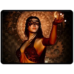 Wonderful Fantasy Women With Mask Double Sided Fleece Blanket (large)  by FantasyWorld7