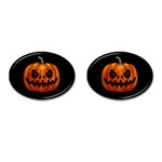 Halloween pumpkin Cufflinks (Oval) Front(Pair)