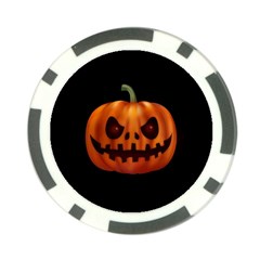 Halloween pumpkin Poker Chip Card Guard (10 pack)