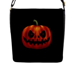 Halloween pumpkin Flap Messenger Bag (L) 