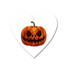 Halloween Pumpkin Heart Magnet by Valentinaart