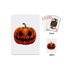 Halloween Pumpkin Playing Cards (mini)  by Valentinaart