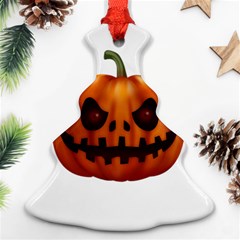 Halloween Pumpkin Christmas Tree Ornament (two Sides) by Valentinaart