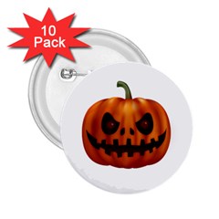 Halloween Pumpkin 2 25  Buttons (10 Pack)  by Valentinaart