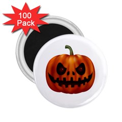 Halloween Pumpkin 2 25  Magnets (100 Pack)  by Valentinaart