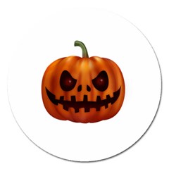 Halloween Pumpkin Magnet 5  (round) by Valentinaart