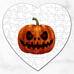 Halloween Pumpkin Jigsaw Puzzle (heart) by Valentinaart