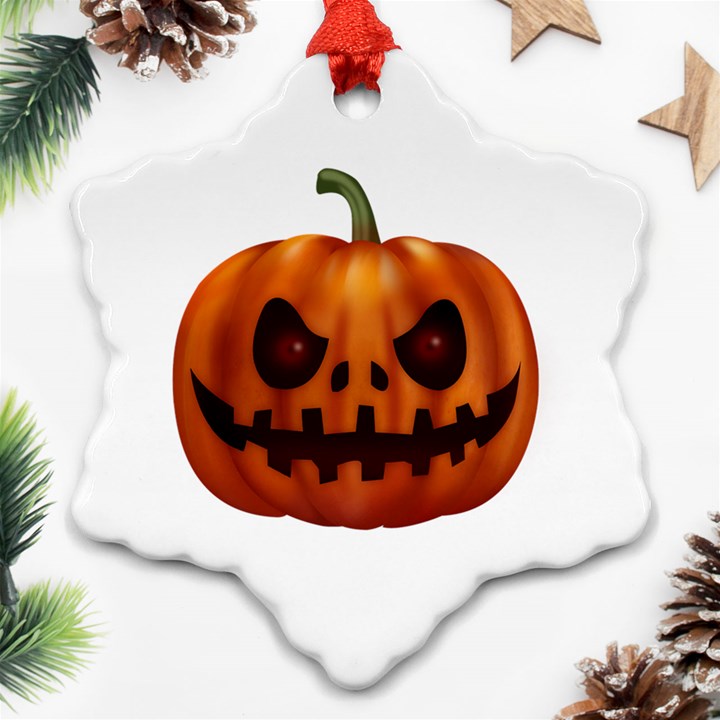 Halloween pumpkin Snowflake Ornament (Two Sides)