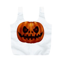 Halloween Pumpkin Full Print Recycle Bags (m)  by Valentinaart