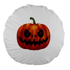 Halloween Pumpkin Large 18  Premium Flano Round Cushions by Valentinaart