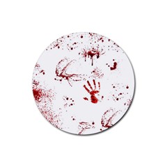 Massacre  Rubber Round Coaster (4 Pack)  by Valentinaart