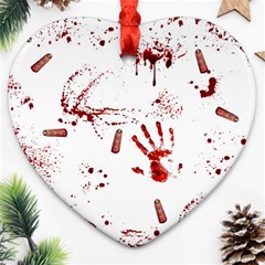 Massacre  Ornament (heart) by Valentinaart