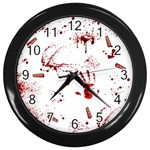 Massacre  Wall Clocks (Black) Front