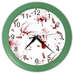 Massacre  Color Wall Clocks by Valentinaart