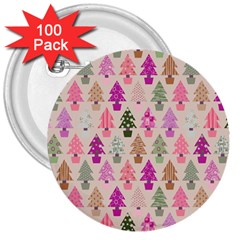 Christmas Tree Pattern 3  Buttons (100 Pack)  by Valentinaart