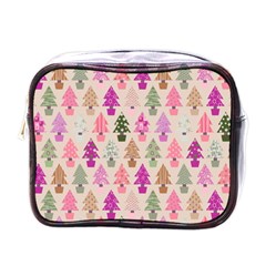 Christmas Tree Pattern Mini Toiletries Bags by Valentinaart