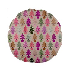 Christmas Tree Pattern Standard 15  Premium Round Cushions by Valentinaart