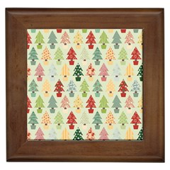 Christmas Tree Pattern Framed Tiles by Valentinaart